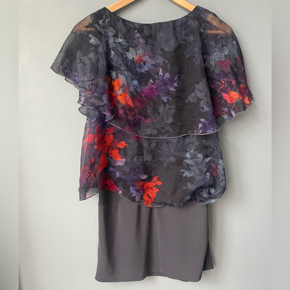 Floral Overlay Dress - Picture 2 of 2